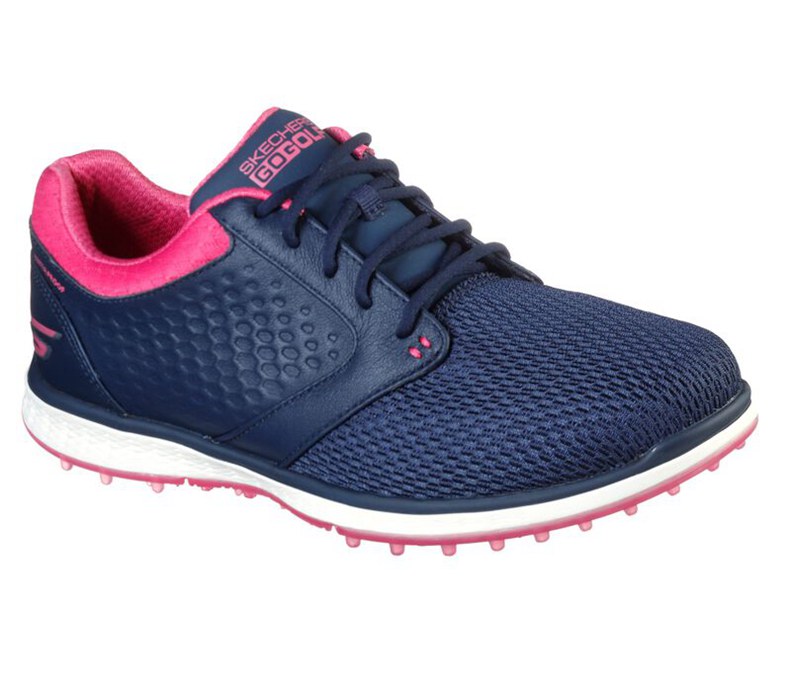 Skechers Go Elite V.3 - Grand - Womens Golf Shoes Navy/Pink [AU-IK1694]